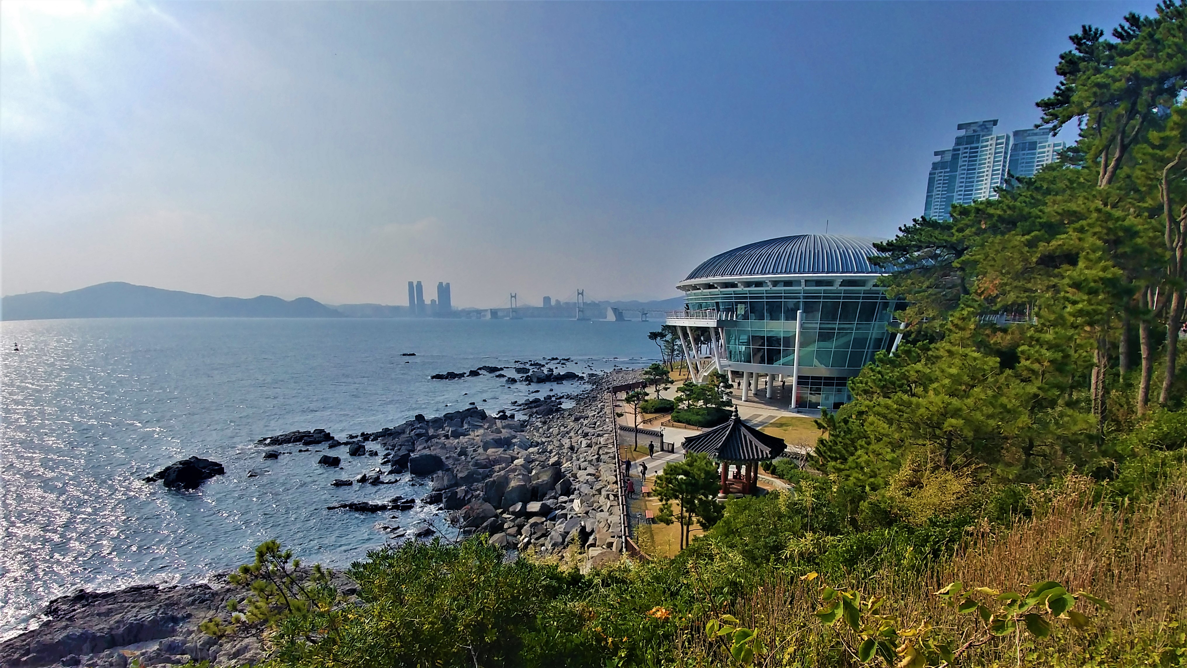 Busan plage haeundae Dongbaek parc que faire coree du sud blog voyage asie arpenter le chemin