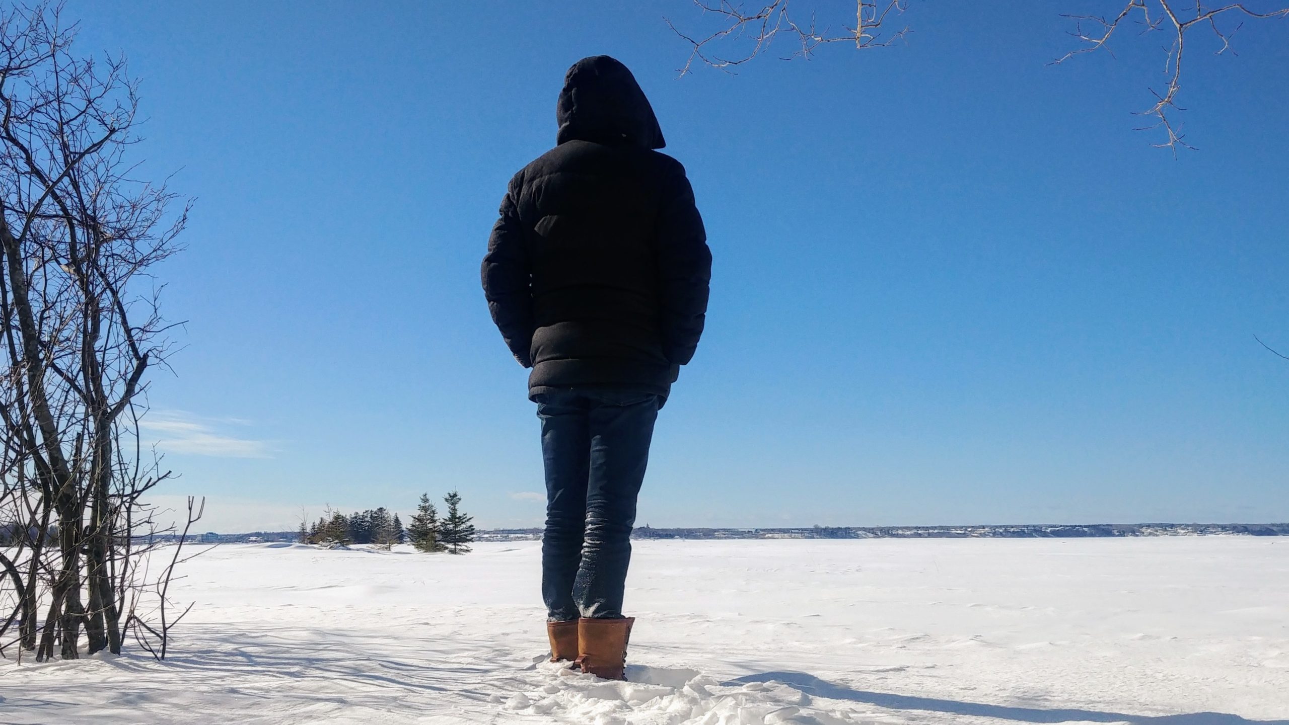Région Chaleur parc pointe Daly hiver Nouveau-Brunswick Canada Arpenter le chemin